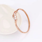 Rose 585 Flowers Zircon Bangles Bracelets for Women