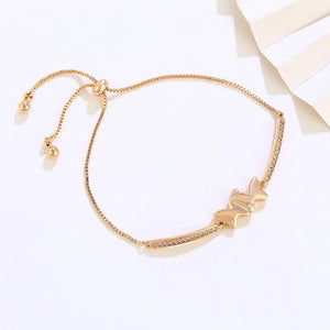 Zircon Butterfly Bracelet Stretch Plated Jewelry