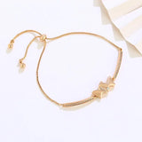 Zircon Butterfly Bracelet Stretch Plated Jewelry