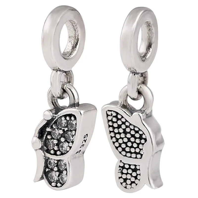 925 Sterling Silver Butterfly Bumblebee Charm Bead