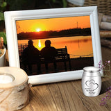 Dad Hero Angel Cremation Keepsake Urns Stainless Steel Ashes Mini Memorial Urn