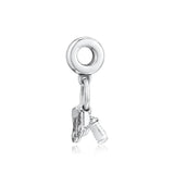 925 Silver Baby Dangle Charms CZ Beads DIY Jewelry