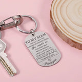 Personalized My Man Keychain Gift for Boyfriend Couple Husband
