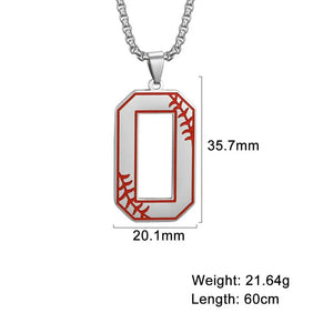 Men's Baseball Pendant Necklace Stainless Steel Necklaces