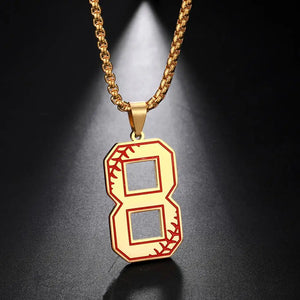 Men's Baseball Pendant Necklace Stainless Steel Necklaces