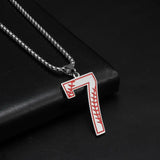 Men's Baseball Pendant Necklace Stainless Steel Necklaces