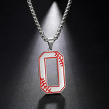 Men's Baseball Pendant Necklace Stainless Steel Necklaces