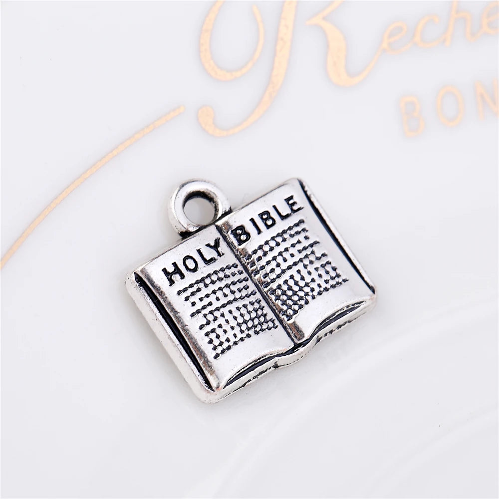 Vintage Holy Bible Charms Pendant for Jewelry Making