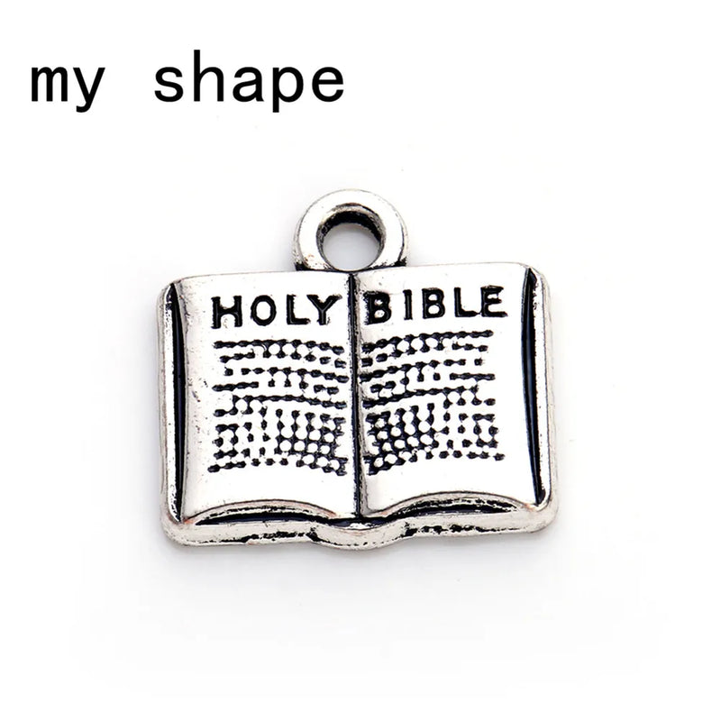 Vintage Holy Bible Charms Pendant for Jewelry Making