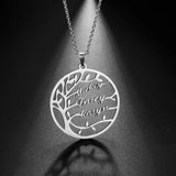Tree of Life Necklace Personalized Family Name Round Pendant Gift