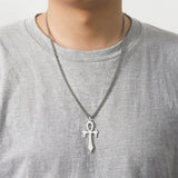 Egyptian Cross Ankh Key of Life Necklace Stainless Steel Chain Men's Jewelry