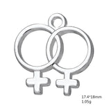 Gay Pride Jewelry Charm Pendants, Silver Plated, DIY Making, 20pcs