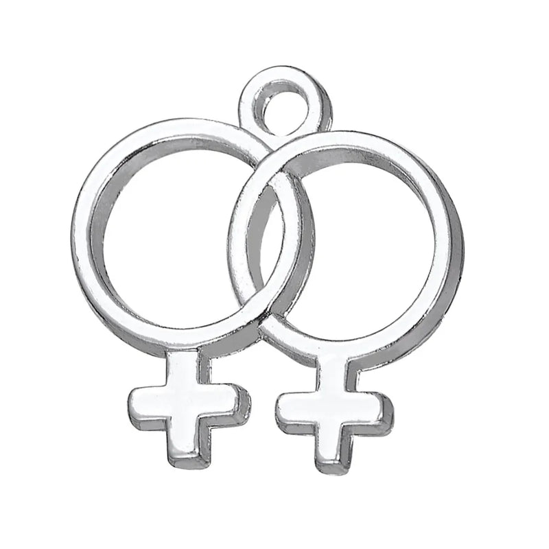 Gay Pride Jewelry Charm Pendants, Silver Plated, DIY Making, 20pcs