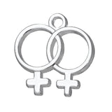 Gay Pride Jewelry Charm Pendants, Silver Plated, DIY Making, 20pcs