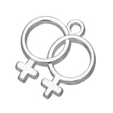 Gay Pride Jewelry Charm Pendants, Silver Plated, DIY Making, 20pcs