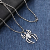 Spider Necklaces for Men Goth Stainless Steel Pendant Punk Choker Halloween