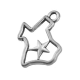 Shape Star TEXAS Map Pendant Charms for Necklaces DIY Jewelry Making 30pcs