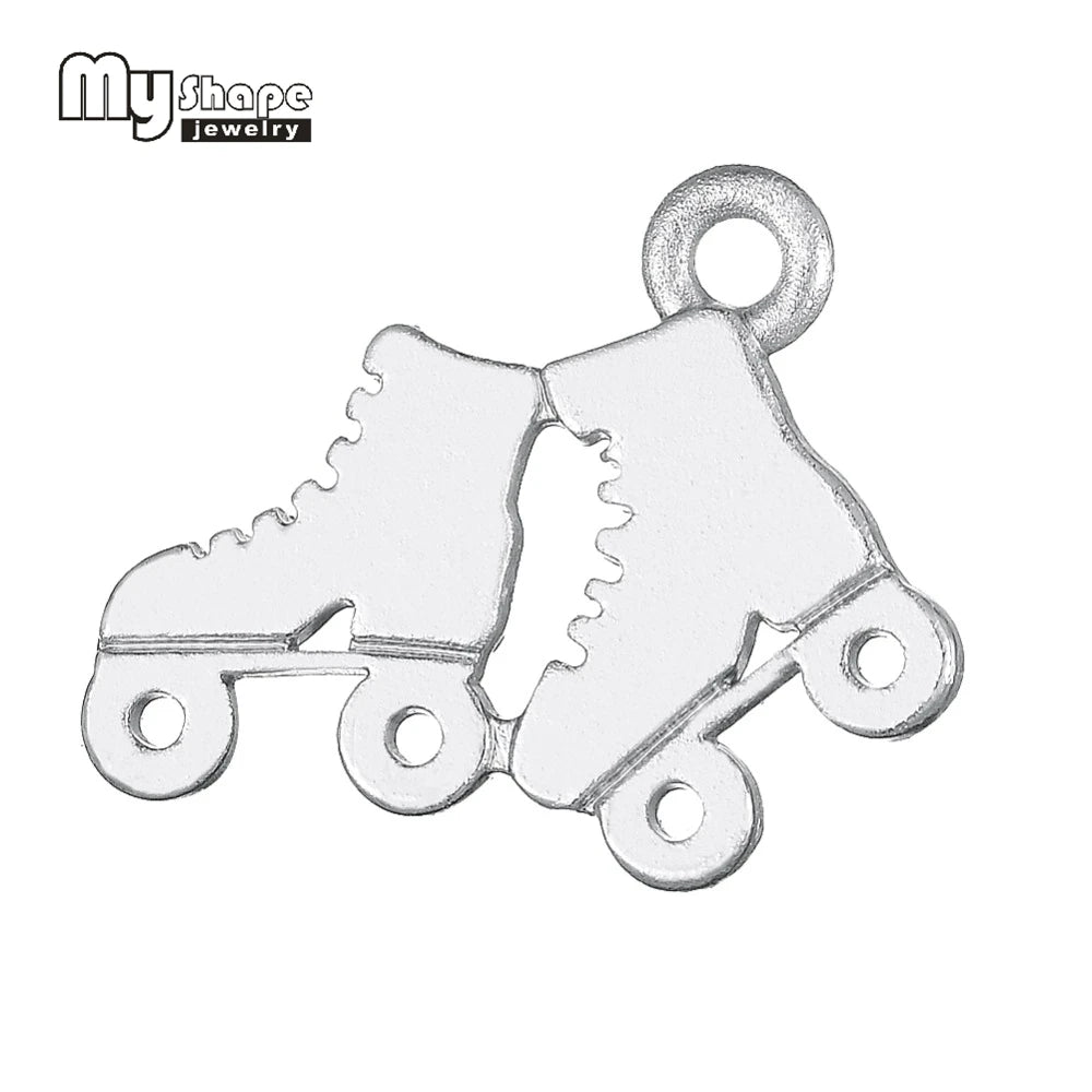 20pcs Roller Skates Shoes Charms for Necklace Bracelet Jewelry Making
