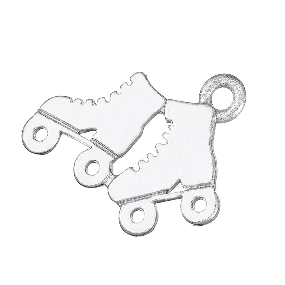 20pcs Roller Skates Shoes Charms for Necklace Bracelet Jewelry Making