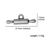 20pcs Silver Plated Rolling Pin Charm Kitchen Jewelry Pendants
