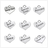 Princess Charms Rhinestone Heart DIY Jewelry Making