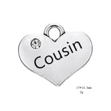 Princess Charms Rhinestone Heart DIY Jewelry Making