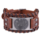 Tetragrammaton Pentacle Wiccan Leather Bracelet for Men