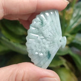 Myanmar A-goods Emerald Fan Pendant