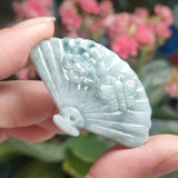 Myanmar A-goods Emerald Fan Pendant