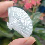 Myanmar A-goods Emerald Fan Pendant