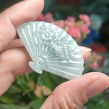 Myanmar A-goods Emerald Fan Pendant
