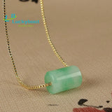 Myanmar Green Flower Emerald Ruyi Pendant for Men and Women