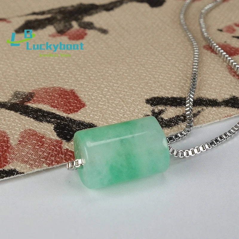 Myanmar Green Flower Emerald Ruyi Pendant for Men and Women