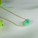 Myanmar Green Flower Emerald Ruyi Pendant for Men and Women