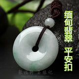 Myanmar Safety Clasp Jade Pendant Necklace