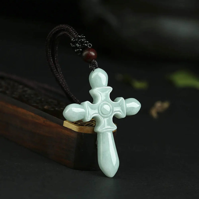 Myanmar Emerald A-Goods Pendant Jade Necklace for Men and Women