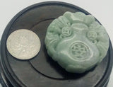 Myanmar Emerald Vase Pendant Chinese Zodiac Rat Jade Lucky Amulet
