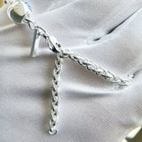 Mybeboa 925 Silver Hiphop Rock Bracelet Side Chain Lobster Clasp