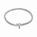Mybeboa 925 Silver Hiphop Rock Bracelet Side Chain Lobster Clasp