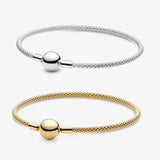 925 Solid Silver Bracelets Moments Mesh Bracelet Women