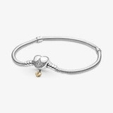 925 Solid Silver Snake Chain Bracelet Women Original Jewelry Gift