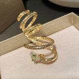 Mysterious Snake-shaped Winding Earrings 925 Silver Needle