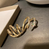 Mysterious Snake-shaped Winding Earrings 925 Silver Needle