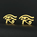 Ancient Egypt Eye of Horus Men Cufflinks Stainless Steel Wedding Amulet
