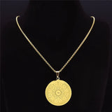 Key of Solomon Pendant Necklace Stainless Steel Occult Magicians Necklace