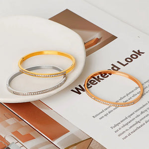 Titanium Steel Cuff Bracelets Bangles For Women Charm Screw Bracelet
