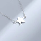 ZFSILVER S925 Sterling Silver Smooth Star Necklace