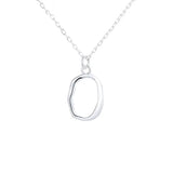 ZFSILVER S925 Sterling Silver Oval Necklaces For Women Wedding