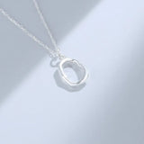 ZFSILVER S925 Sterling Silver Oval Necklaces For Women Wedding