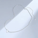 ZFSILVER S925 Sterling Silver Disc Letter Luck Necklaces For Women